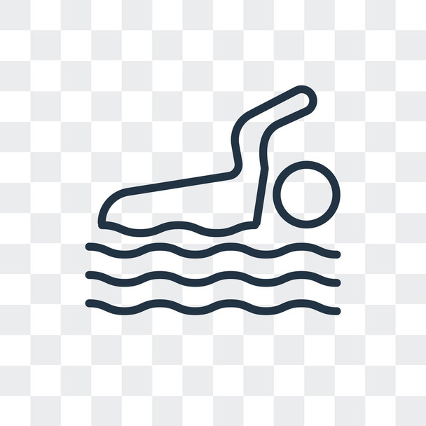 Swimming vector icon isolated on transparent background, Swimming logo design - Vector, Image