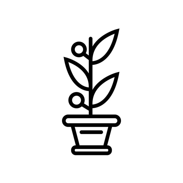 Zařízení ikonu vektorové izolovaných na bílém pozadí, rostlin znamení, lin - Vektor, obrázek
