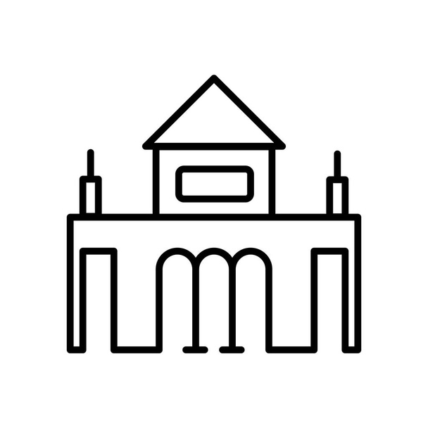 Alcala Gate icon vector isolated on white background, Alcala Gat - Vector, Image