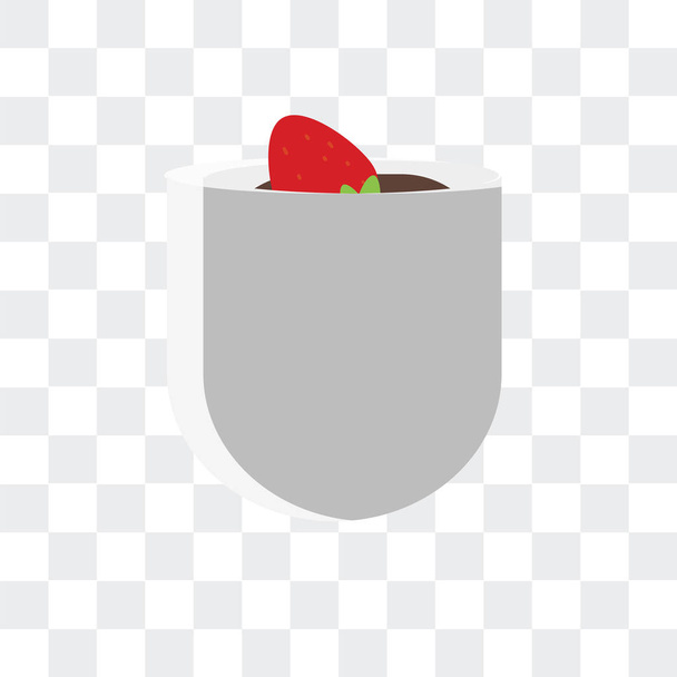 Pudding vector icon isolated on transparent background, Pudding  - Vector, Image