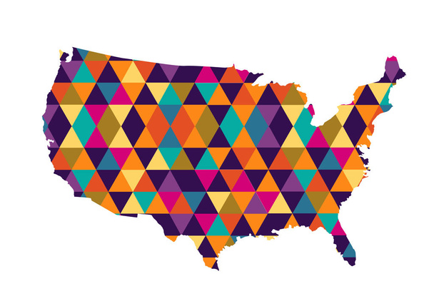 USA mappa vettoriale illustrazione - Vettoriali, immagini