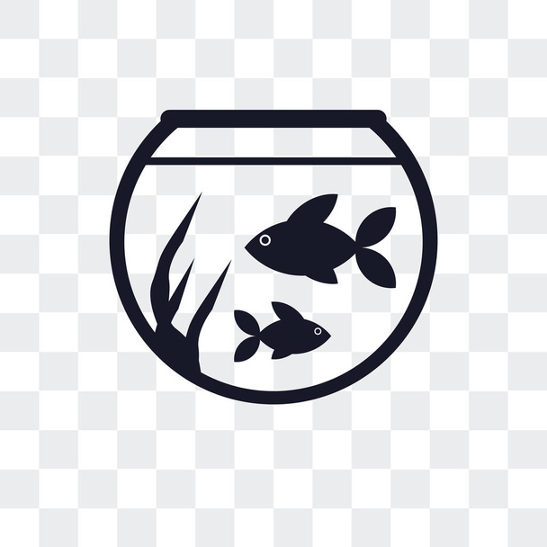 Чашу риби вектор значок ізольовані на прозорим фоном, риба к - Вектор, зображення