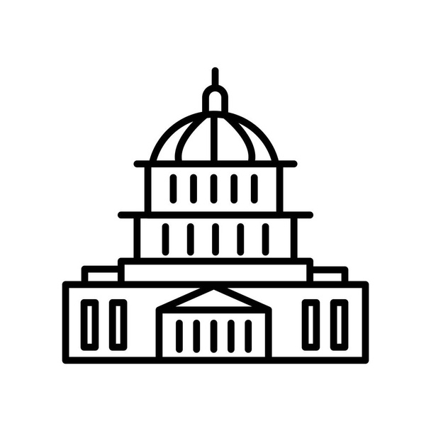 Estados Unidos Capitolio icono vector aislado sobre fondo blanco
,  - Vector, imagen