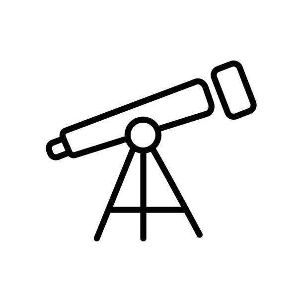 Telescopio icono vector aislado sobre fondo blanco, Telescopio si
 - Vector, imagen