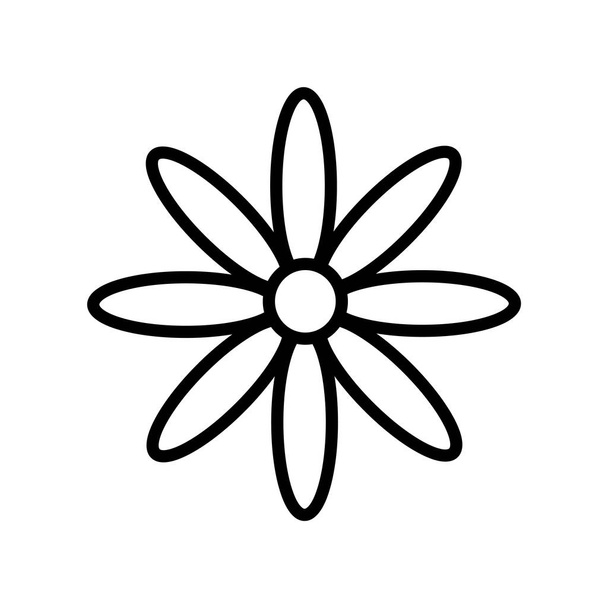 Elszigetelt fehér háttér, a virág jel, az l virág ikon-vektoros - Vektor, kép