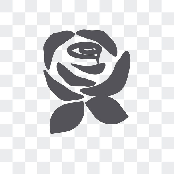 Τριαντάφυλλο διάνυσμα εικονίδιο απομονώνονται σε διαφανές φόντο, τριαντάφυλλο λογότυπο d - Διάνυσμα, εικόνα
