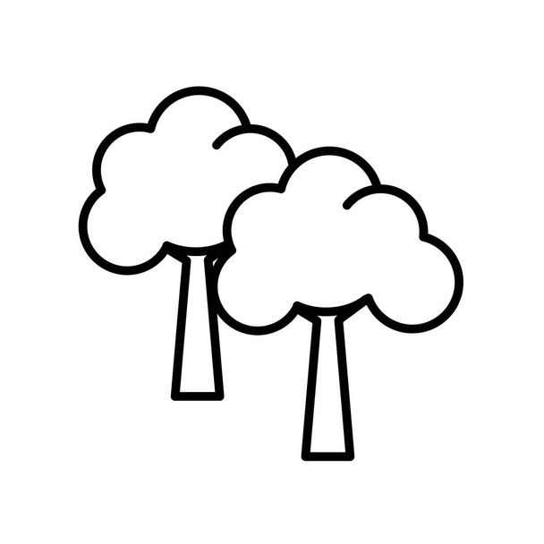 Bäume Symbolvektor isoliert auf weißem Hintergrund, Bäume Zeichen, lin - Vektor, Bild