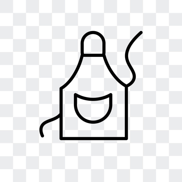 Apron vector icon isolated on transparent background, Apron logo design - Vector, Image