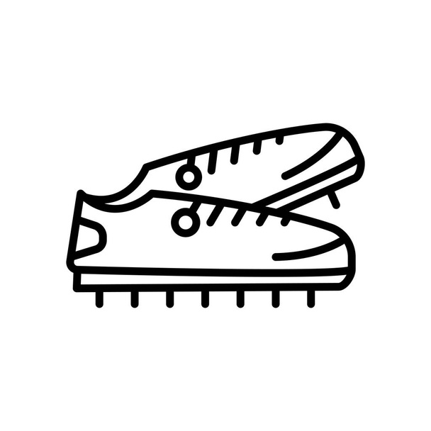 значок чоботи вектор ізольовано на білому тлі, знак чоботи, лінія
 - Вектор, зображення