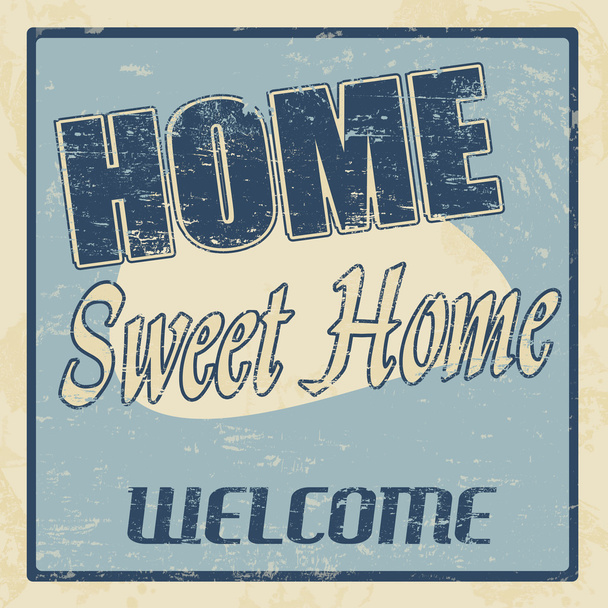 Vintage home sweet home poster - Vector, Image