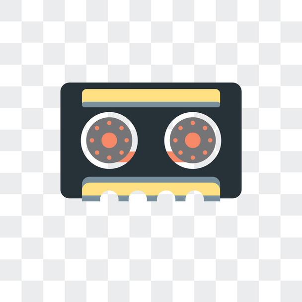 Icône vectorielle cassette isolée sur fond transparent, Cassett
 - Vecteur, image
