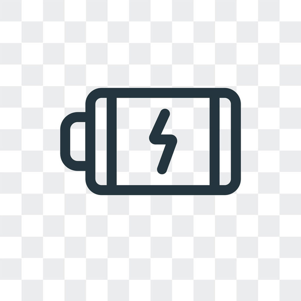 Battery vector icon isolated on transparent background, Battery  - Vector, Image