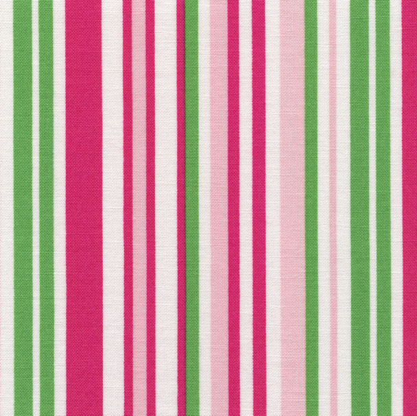 A high resolution white fabric with pink and green vertical stripes - Фото, изображение