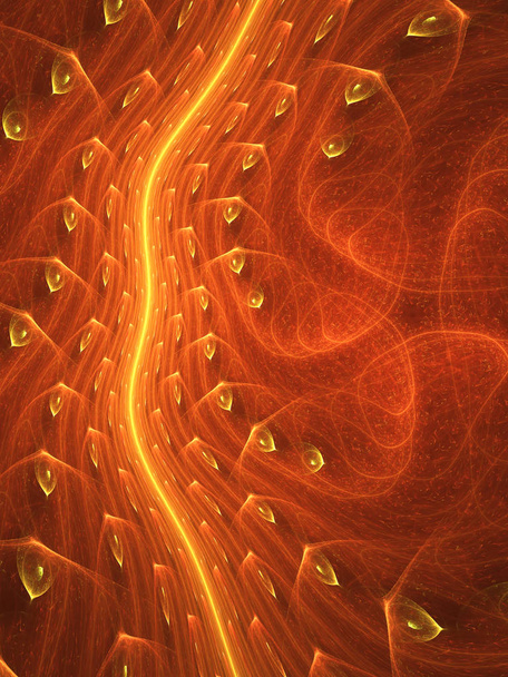resumo fundo fractal caótico 3d renderização ilustração - Foto, Imagem