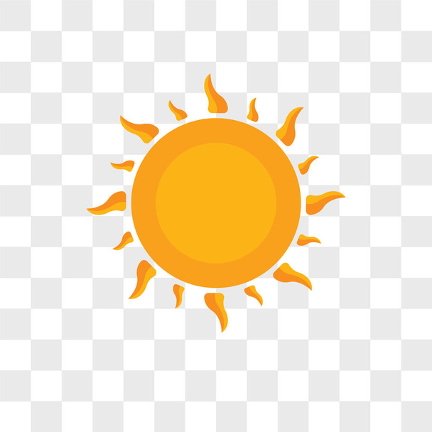 太陽ロゴ デ透明な背景に分離した太陽ベクトル アイコン - ベクター画像