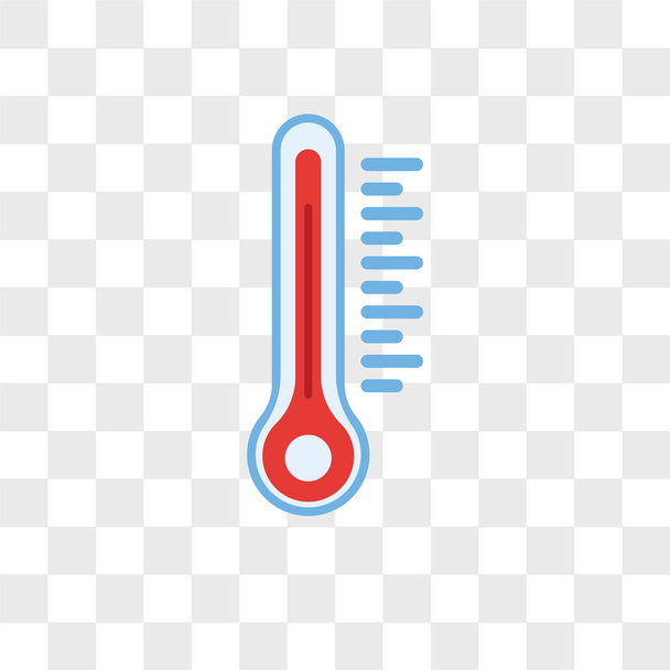 Teplota vektorové ikony izolované na průhledné pozadí, Temp - Vektor, obrázek