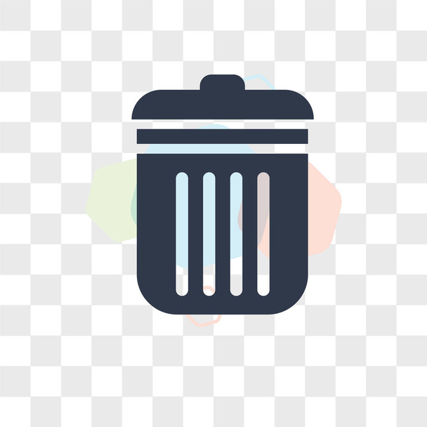 Dust bin vector icon isolated on transparent background, Dust bi - Vector, Image