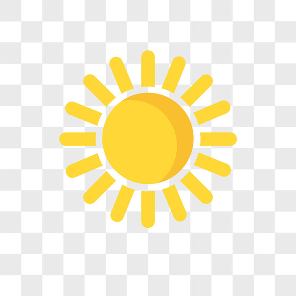太陽ロゴ デ透明な背景に分離した太陽ベクトル アイコン - ベクター画像