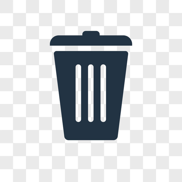 Icono de vector de basura aislado sobre fondo transparente, diseño del logotipo de la papelera
 - Vector, Imagen