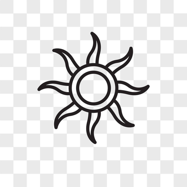 Sonnenvektorsymbol isoliert auf transparentem Hintergrund, Sonne Logo Design - Vektor, Bild
