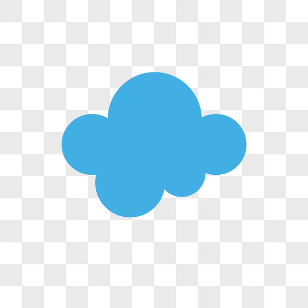 Cloudes vector pictogram geïsoleerd op transparante achtergrond, Cloudes  - Vector, afbeelding