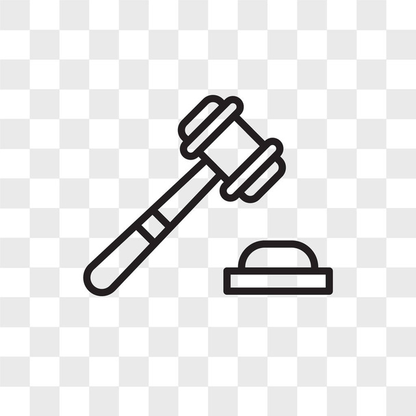 Правосуддя вектор значок ізольовані на прозорим фоном, юстиції  - Вектор, зображення