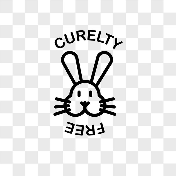cruelty free vector icon isolated on transparent background, cru - Vector, Image