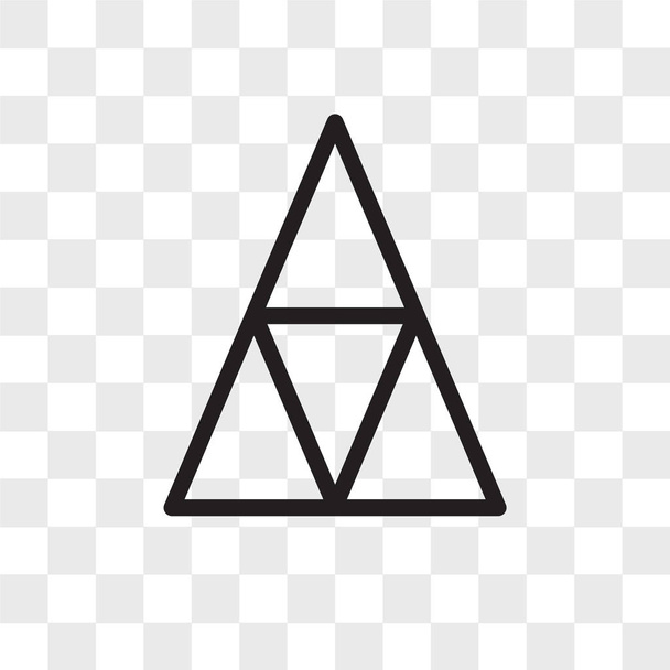 Dreieck-Vektorsymbol isoliert auf transparentem Hintergrund, Dreieck - Vektor, Bild