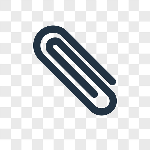 Clip de papel icono vectorial aislado sobre fondo transparente, diseño del logotipo del clip
 - Vector, imagen