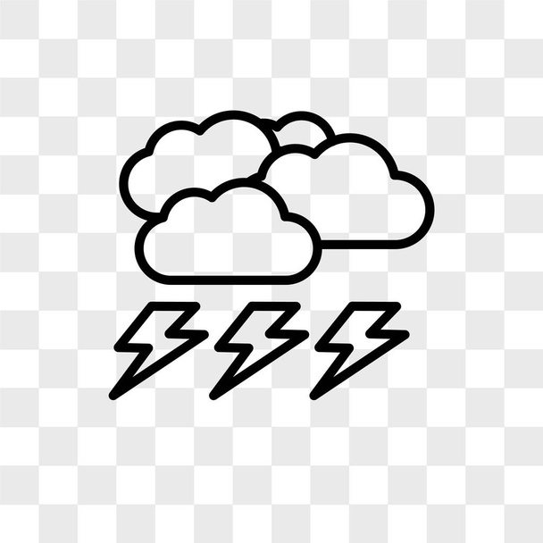 Storm vector pictogram geïsoleerd op transparante achtergrond, Storm logo - Vector, afbeelding