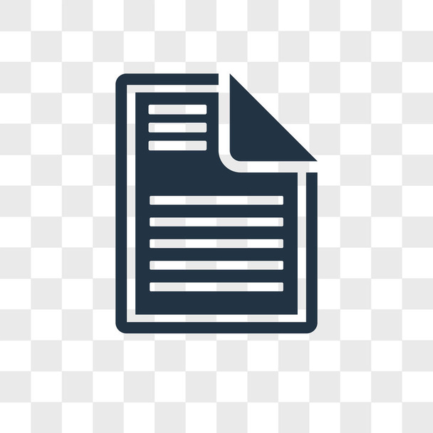 Ícone de vetor de documento isolado em fundo transparente, projeto do logotipo do documento
 - Vetor, Imagem
