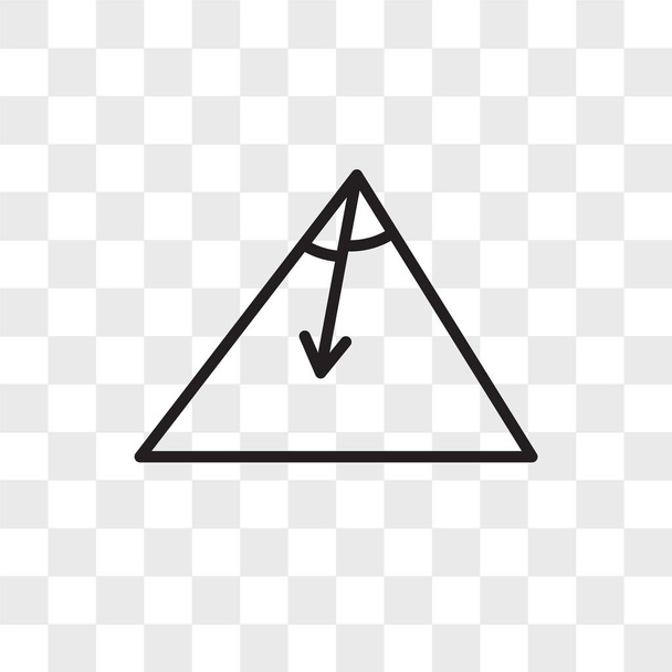 Icono de vector de triángulo aislado sobre fondo transparente, Triangl
 - Vector, imagen
