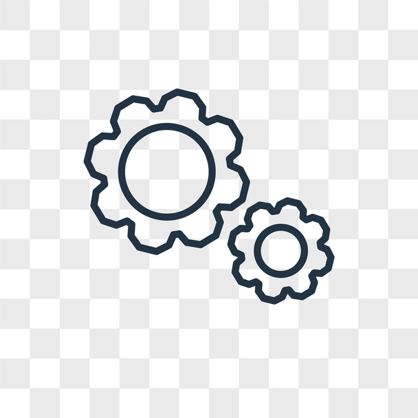 Icône vectorielle de réglages isolée sur fond transparent, Conception du logo Paramètres
 - Vecteur, image