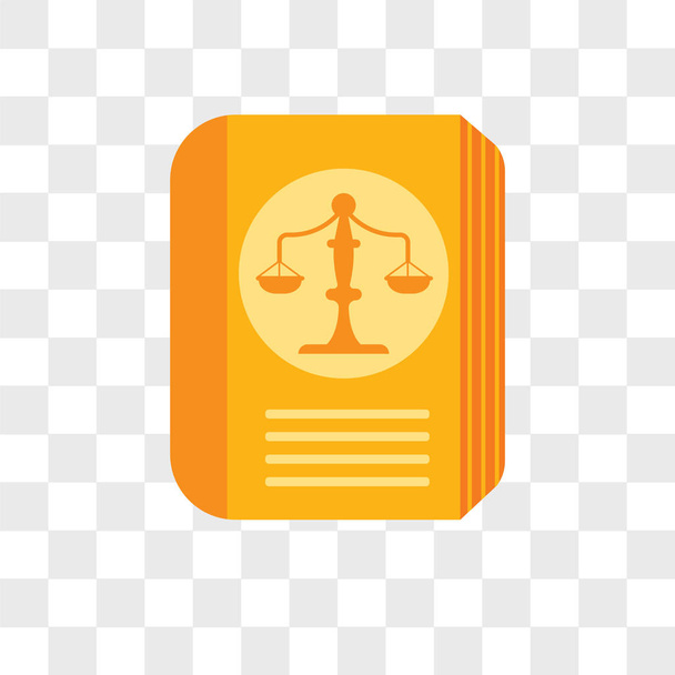 Law book vector icon isolated on transparent background, Law boo - Vektor, obrázek