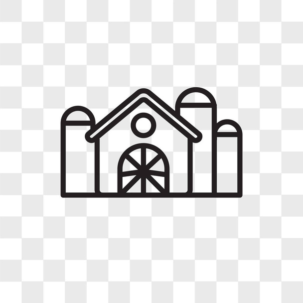 Barn vector icon isolated on transparent background, Barn logo d - Vector, Image