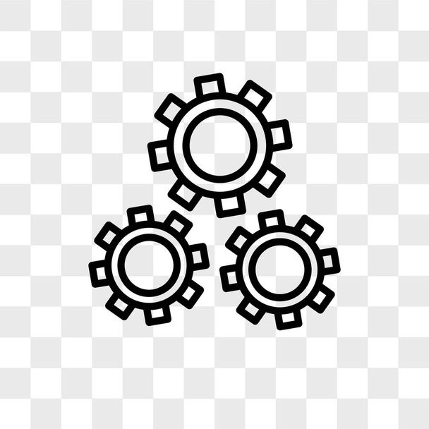 Setting vector icon isolated on transparent background, Setting  - Vector, Image
