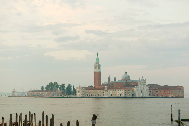 θέα του μεγάλου καναλιού και της βασιλικής του Αγίου Μάρκου στη Βενετία - Φωτογραφία, εικόνα