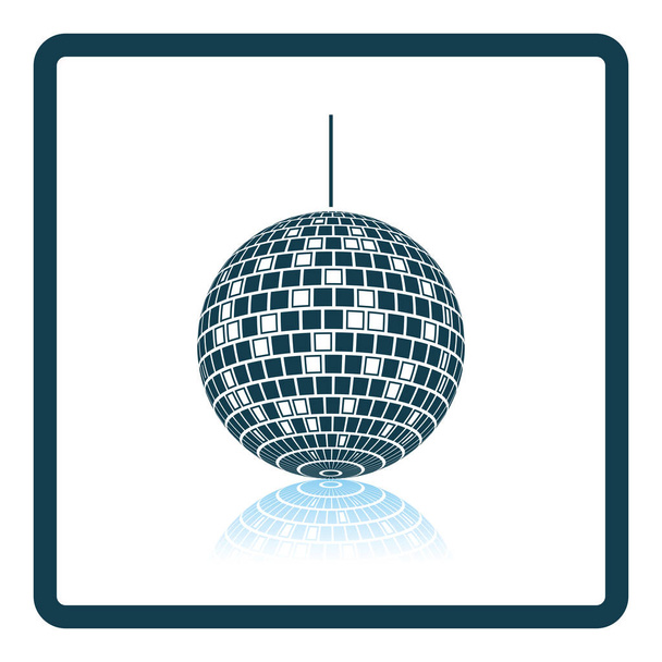 パーティー ディスコの球アイコン。影反射設計。ベクトル図. - ベクター画像
