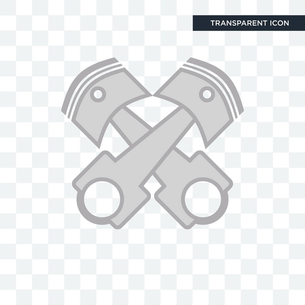 piston log vector icon isolated on transparent background, pisto - Vector, Image