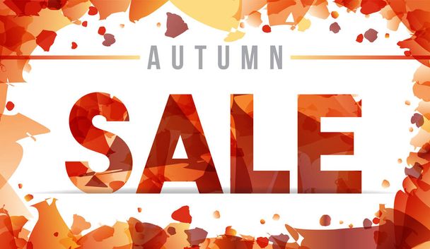 Autumn Sale vector banner card - ベクター画像
