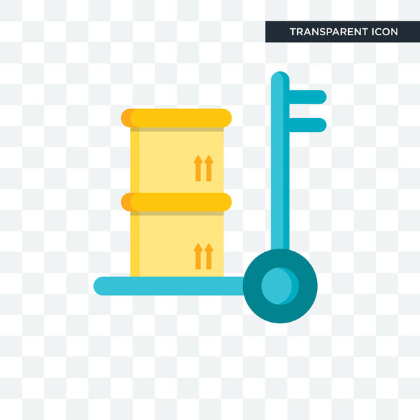 Trolley vector icon isolated on transparent background, Trolley  - ベクター画像
