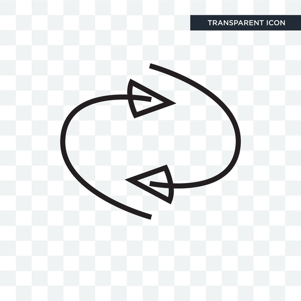 Loop Arrows vector icon isolated on transparent background, Loop - Vetor, Imagem