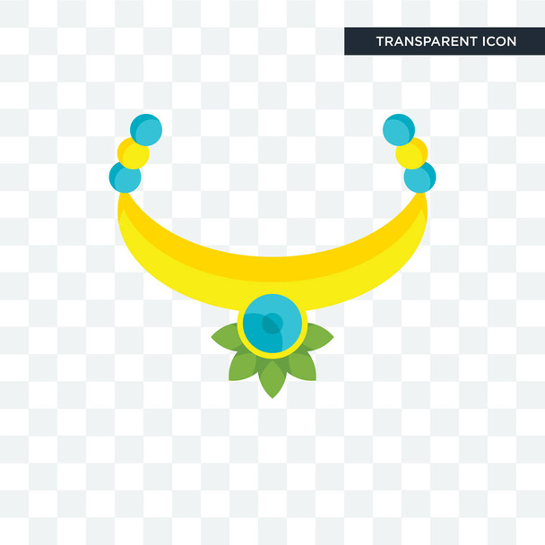 Necklace vector icon isolated on transparent background, Necklac - Vettoriali, immagini