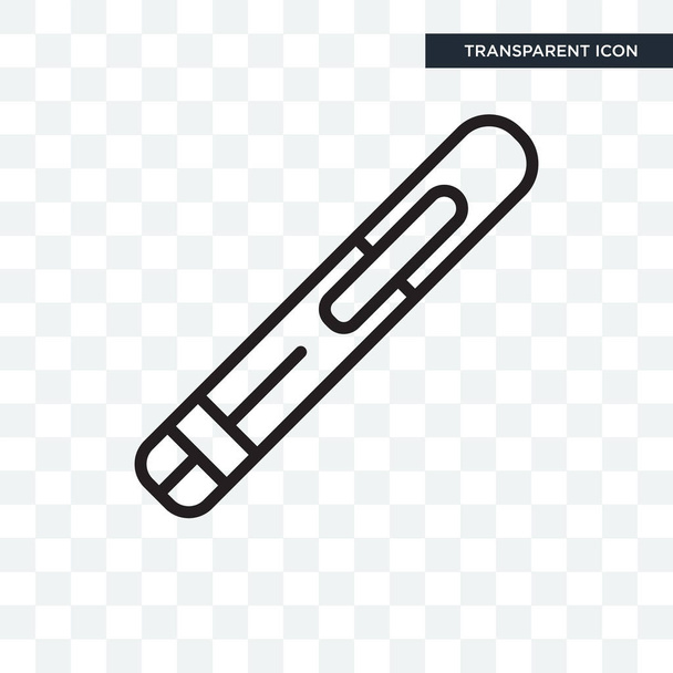 Pen vector icon isolated on transparent background, Pen logo des - ベクター画像
