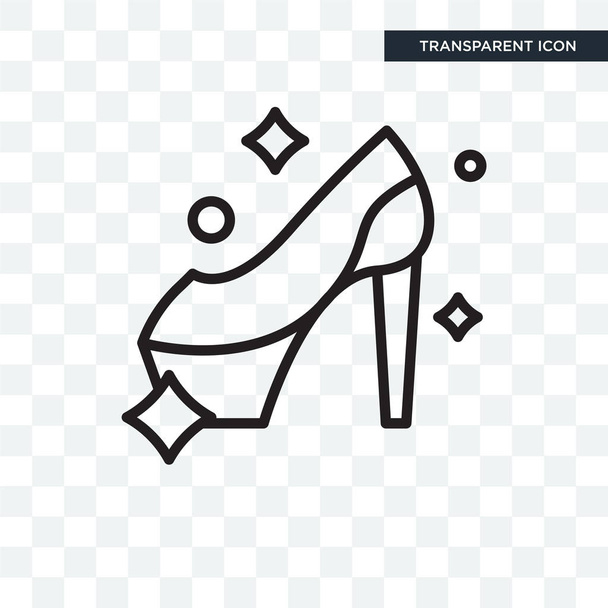 High heel vector icon isolated on transparent background, High heel logo design - Vector, imagen