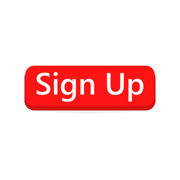 Sign Up button. Vector illustration. Sign Up button isolated - Vector, Image