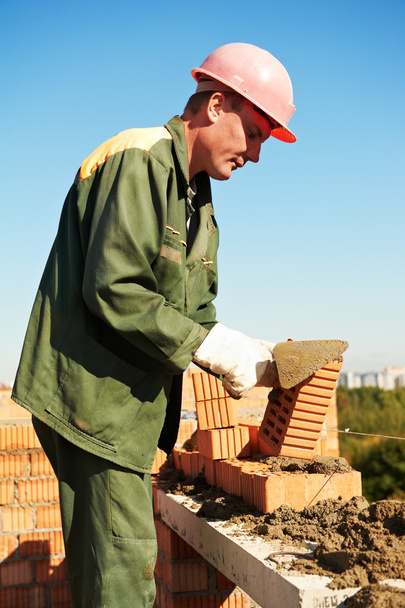 Construction mason worker bricklayer - Photo, Image