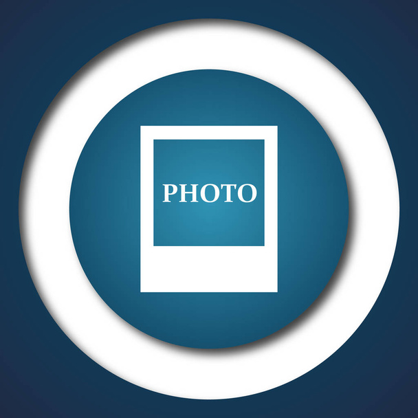Photo icon. Internet button on white background - Photo, Image