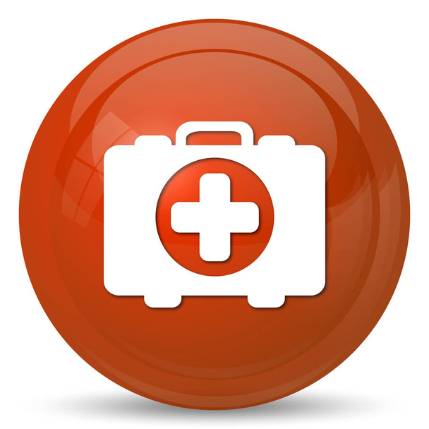 Icono de bolsa médica. Botón de Internet sobre fondo blanco
 - Foto, Imagen