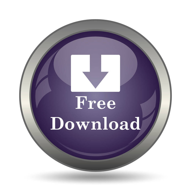 Free download icon. Internet button on white background - Photo, Image